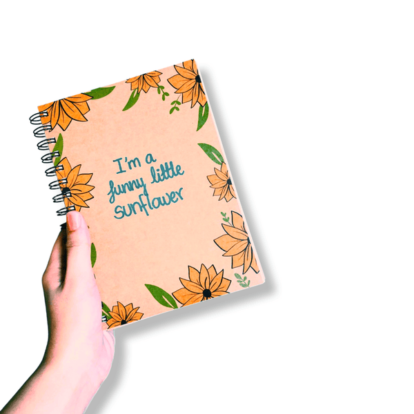 'Funny Sunflower' A5 Journal