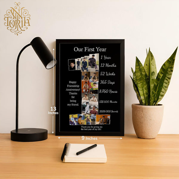 One Year Friendship Photo Frame – Best Gift for Best Friend | Personalized Frame