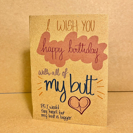 HBD My Butt Card