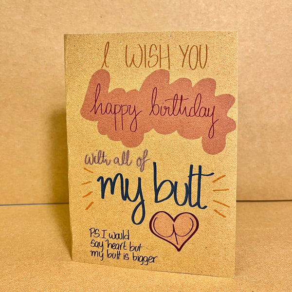 HBD My Butt Card