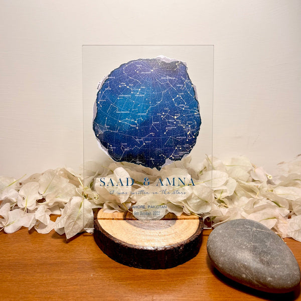 Azure Star Map Acrylic Tag